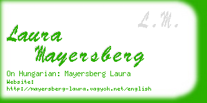 laura mayersberg business card